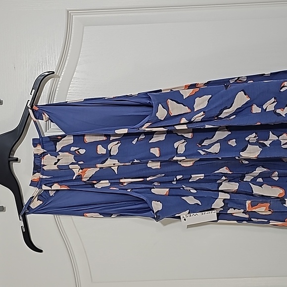 Nine West Blue Tiered Peasant Maxi Dress - Picture 5 of 6